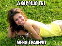 а хорошо ты меня трахнул