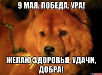 9 мая. победа. ура! желаю здоровья, удачи, добра!