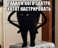 тааак и кого завтра хотят кастрировать 