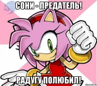 сони - предатель! радугу полюбил!