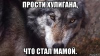 прости хулигана, что стал мамой.