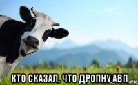  кто сказал, что дропну авп