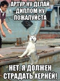 артур ну делай диплом ну пожалуйста нет, я должен страдать хернёй!