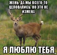 жень, да мы всего-то целовались, но это не измена я люблю тебя