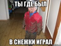 ты где был в снежки играл