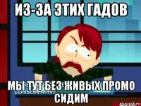 из-за этих гадов мы тут без живых промо сидим