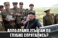  алло трамп ?ты там по глубже спрятались?
