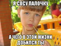 я сосу палочку а чего в этой жизни добился ты
