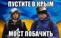 пустите в крым мост побачить