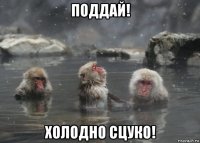 поддай! холодно сцуко!