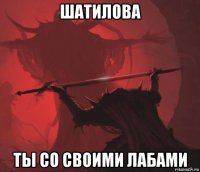 шатилова ты со своими лабами