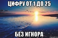 цифру от 1 до 25 без игнора