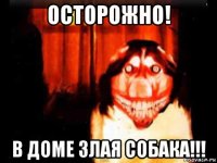 осторожно! в доме злая собака!!!