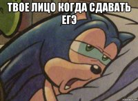 твое лицо когда сдавать егэ 