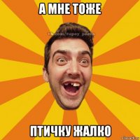 а мне тоже птичку жалко