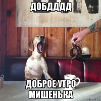 добдддд доброе утро мишенька