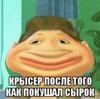  крысер после того как покушал сырок