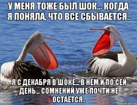 у меня тоже был шок... когда я поняла, что все сбывается.. я с декабря в шоке... в нем и по сей день... сомнений уже почти не остаётся..