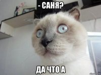- саня? да что а