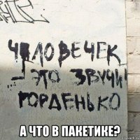  а что в пакетике?