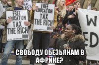  свободу обезьянам в африке?