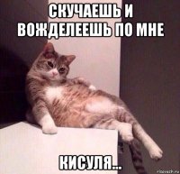 скучаешь и вожделеешь по мне кисуля...