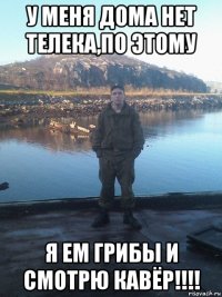 у меня дома нет телека,по этому я ем грибы и смотрю кавёр!!!!