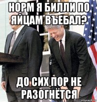 норм я билли по яйцам въебал? до сих пор не разогнётся