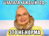шкалала каждый год - это не норма