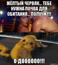 жёлтый червяк... тебе нужна почва для обитания... получи !!! о доооооо!!!