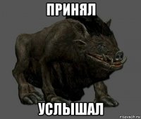 принял услышал