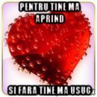 pentru tine ma aprind si fara tine ma usuc