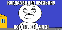 когда увидел обезьяну похожую на член