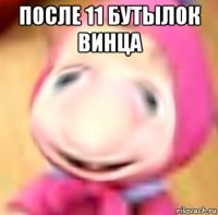 после 11 бутылок винца 
