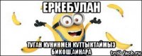 еркебулан туган кунинмен куттыктаймыз бикош,айнара
