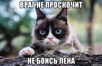 враг не проскочит не боись лена