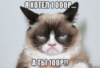 я хотел 1 000р... а ты 100р!!