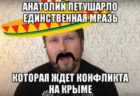 анатолий петушарло единственная мразь которая ждет конфликта на крыме