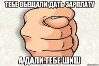 тебе обещали дать зарплату а дали тебе шиш