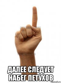  далее следует набег петухов