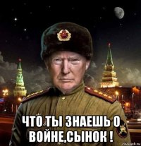  что ты знаешь о войне,сынок !
