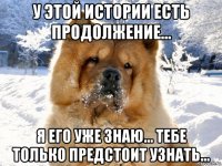 у этой истории есть продолжение... я его уже знаю... тебе только предстоит узнать...
