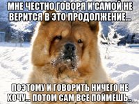 мне честно говоря и самой не верится в это продолжение... поэтому и говорить ничего не хочу... потом сам все поймёшь..