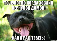 то чувство когда хозяин вернулся домой! как я рад тебе! :-)