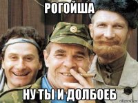 рогойша ну ты и долбоеб
