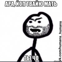 ара, йоп твайю мать ты чо