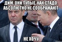 дим, они тупые, как стадо. абсолютно не соображают не хочу