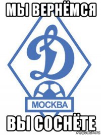 мы вернёмся вы соснёте