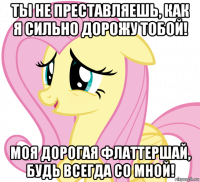 ты не преставляешь, как я сильно дорожу тобой! моя дорогая флаттершай, будь всегда со мной!