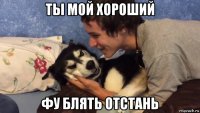 ты мой хороший фу блять отстань